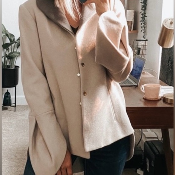 Elie Tahari | Gray Tinsley Wool Coat - Picture 5 of 6